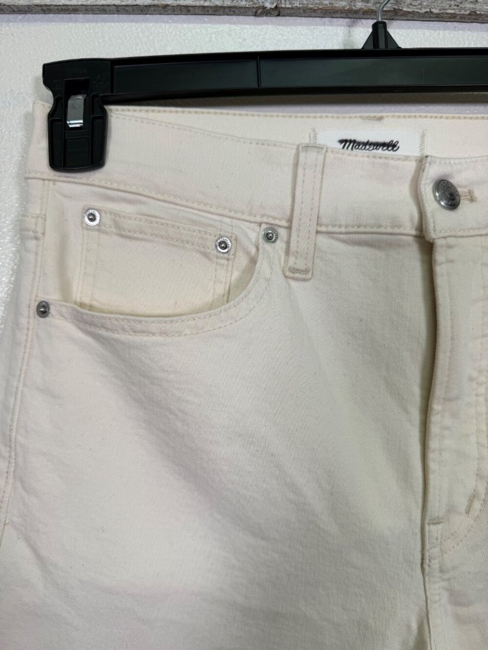Madewell The Perfect Vintage Wide-Leg Crop Jean  Raw Hem Size 27 S Neutral - Picture 11 of 16